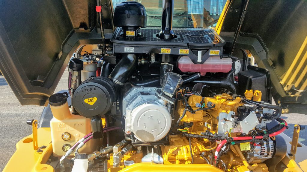 Engine Compartment after being sprayed with EquipCoat